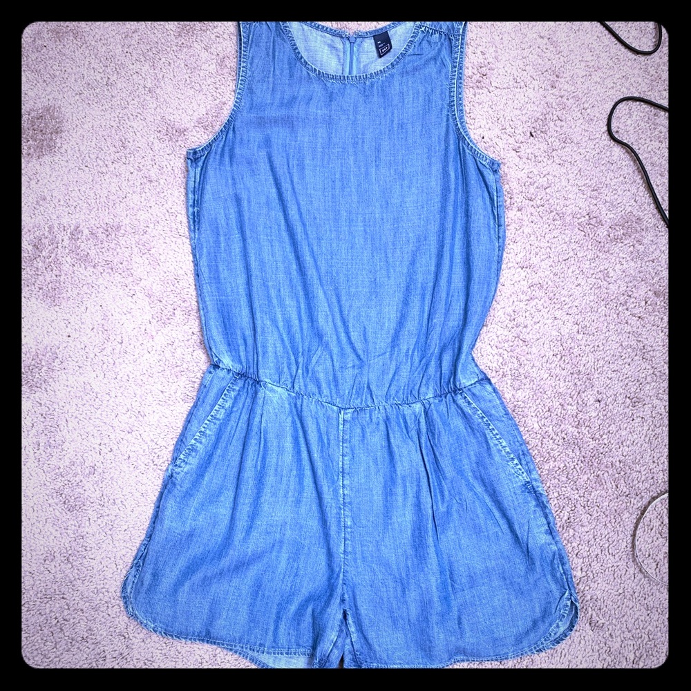 Gap Denim Romper with Pockets